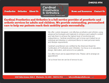 Tablet Screenshot of cardinalprosthetics.com